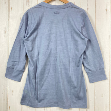 【Women's M ブルー系】 Icebreaker ( アイスブレーカー ) スーパーファイン ウルトラライト 150 ハーフボタン ティー メリノウール ウェア トップス インナー シャツ ロングスリーブTシャツ クルーネック ウール z00055035  ウー