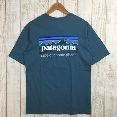【Men's S ブルー系】Patagonia ( パタゴニア ) P-6 ミッション オーガニック Tシャツ P-6 Mission Organic T-Shirt 37529 International Men's コットン ショートスリーブTシャツ クルーネック インナー シャツ トップス ウェア - 【公式】2ndGEAR（セカンドギア）Webショップ【登山用品・アウトドア用品専門 買取販売店】