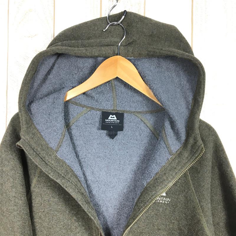 【Men's L グリーン系】 Mountain Equipment ( マウンテンイクイップメント ) シャモニー フーデッド ジャケット Chamonix Hooded Jacket ニット調 ウール混 フリース フルジップ フーディ 423178 Intern