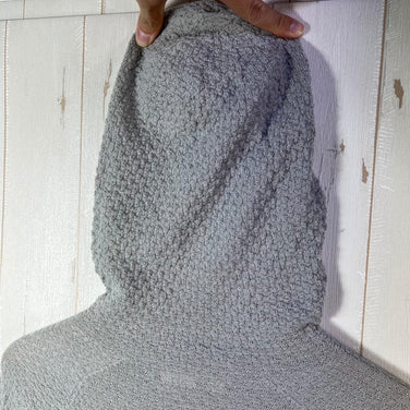 Bring Wonderwear 无缝连帽衫，浅灰色，男女通用，中号，灰色。浅灰色羊毛连帽衫/内搭衬衫。z00054409。