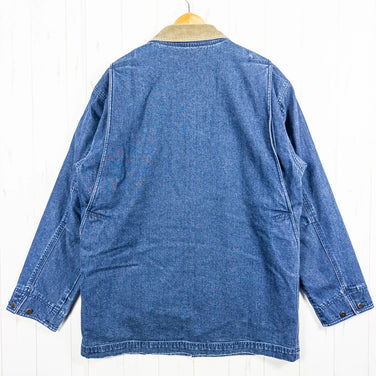 男士海军蓝Llbean牛仔野战大衣，PrimaLoft法兰绒内衬。已停产，难觅踪影。合成羽绒服。