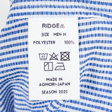 【Men's M ブルー系】 Ridge Mountain Gear ( リッジマウンテンギア ) ベーシック ロングスリーブ シャツ ストライプ Basic Long Sleeve Shirt Stripe Blue x White ポリエステル ウェア トップ - 【公式】2ndGEAR（セカンドギア）Webショップ【登山用品・アウトドア用品専門 買取販売店】
