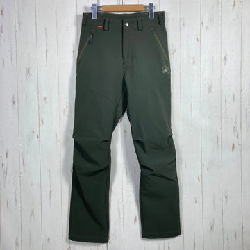【Men's 46 グリーン系】 Mammut ( マムート ) ウィンター ハイキング ソフトシェル パンツ Winter Hiking SO Pants ポリエステル ウェア ボトムス ロングパンツ フリース z00054695  フリース ロングパンツ ボトムス - 0