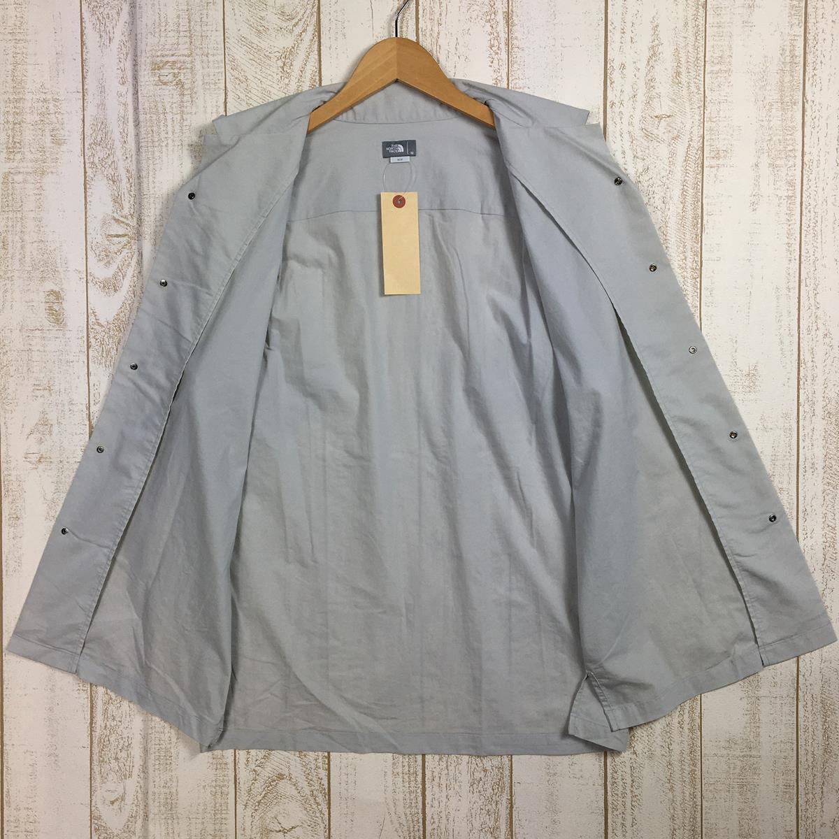 【Men's M アイボリー系】 The North Face ( ザ・ノースフェイス ) ショートスリーブ マラパイ ヒル シャツ S/S Malapai Hill Shirt 速乾 ナイロン NR22060 Asian Men's  化繊 ショートスリーブシャツ