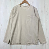 【Men's M ベージュ系】 Houdini ( フーディニ ) カバー クルー Cover Crew ポリエステル ウェア トップス インナー シャツ ロングスリーブTシャツ クルーネック 化繊 z00059690 化繊 ロングスリーブTシャツ クルーネック