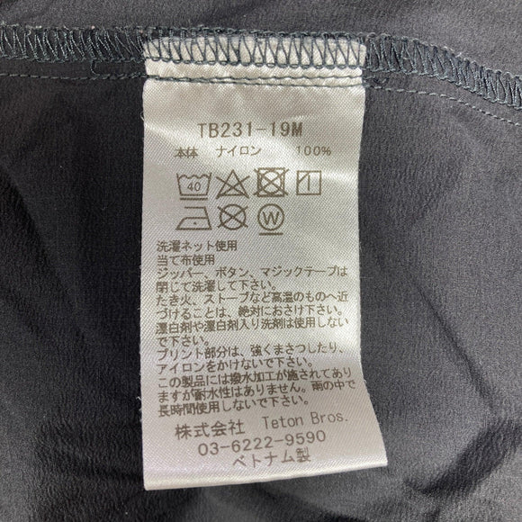 【Men's S グレー系】 Teton Bros ( ティートンブロス ) ウィンドリバー フーディー Wind River Hoody Gunmetal ナイロン ウェア トップス アウター ジャケット ウィンドシェル z00056412 Gunmetal ウ
