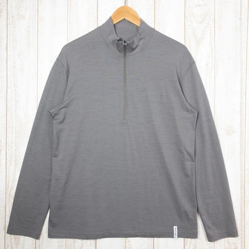 【Men's L チャコール系】 Ridge Mountain Gear ( リッジマウンテンギア ) メリノウール ハーフジップスタンドカラー Merino Half Zip Stand Collar ロングスリーブ シャツ Asian Men's ウール ロング - 【公式】2ndGEAR（セカンドギア）Webショップ【登山用品・アウトドア用品専門 買取販売店】