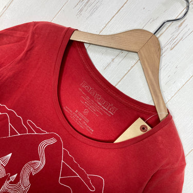 【Women's S レッド系】 Patagonia ( パタゴニア ) オーガニックコットン リバー ショートスリーブ ティー Organic Cotton River Short Sleeve Tee オーガニックコットン ウェア トップス インナー シャツ ショ