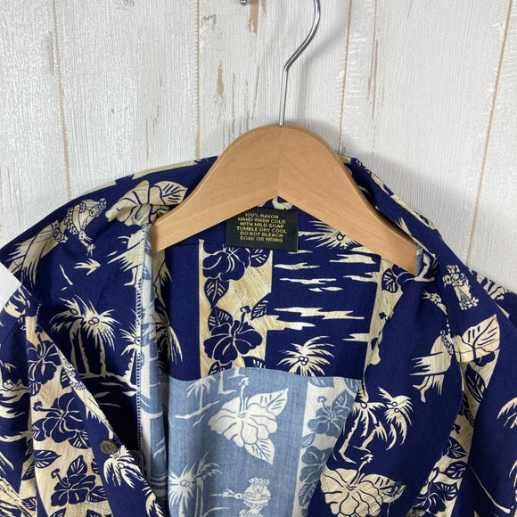 【Unisex M ネイビー系】 Paradice Bay（パラダイスベイ） アロハシャツ レーヨン ウェア トップス インナー シャツ ショートスリーブシャツ  z00055543   ショートスリーブシャツ インナー シャツ トップス ウェア