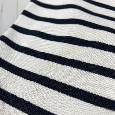 男士 ML 象牙色 Bring Basque 衬衫，裁剪缝制，米白色 x 黑色，涤纶，长袖圆领 T 恤，合成纤维，长袖，米白色 x 黑色，合成纤维，长袖