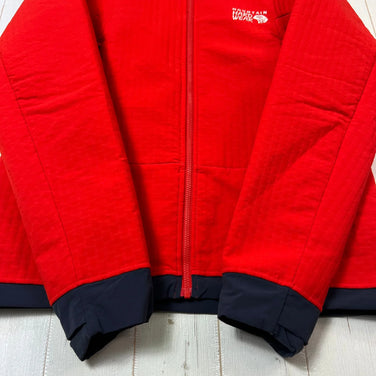 Mountain Hardwear Keele Ascent 连帽衫，男式小号，红色，羊毛夹克（z00053290）