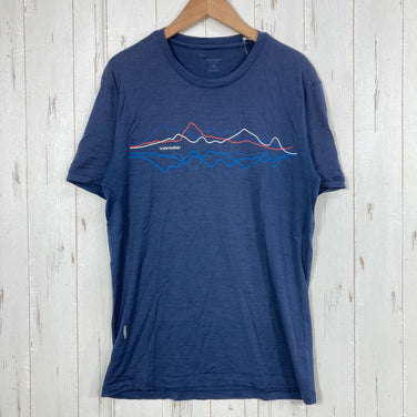 【Men's XS ネイビー系】 Icebreaker ( アイスブレーカー ) メリノ150テックライトIIIショートスリーブティー メリノウール ウェア トップス インナー シャツ ショートスリーブTシャツ クルーネック ウール z00054307  ウール ショ