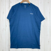 【男式 M 蓝色系】 Rab (拉布) Stance Mountain Peak Tee 短袖T恤 QCB-66 Tempest Blue z00058278 Tempest Blue 棉质 短袖T恤