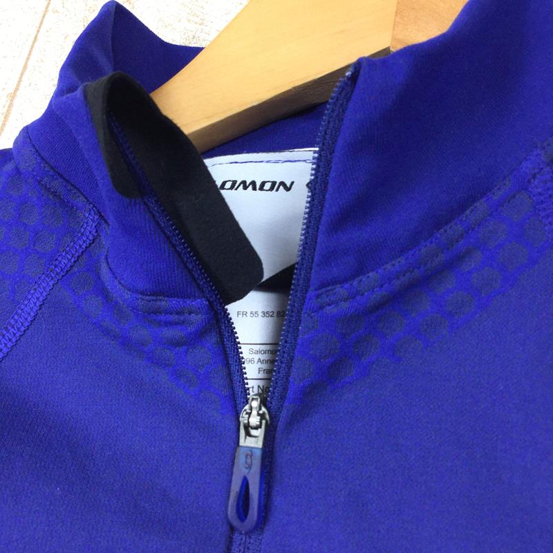 【Women's M ブルー系】 Salomon ( サロモン ) エクゾ モーション 1/2 ジップ 長袖tee ウィメンズ Exo Motion 1/2 Zip Ls Tee W L30926400 International Women's  化繊 ロングスリー