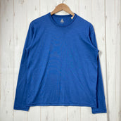 【Unisex M ブルー系】 HERENESS(ヒアネス) ドライ ウール ティーシャツ ロングスリーブ DRY WOOL T-SHIRT LONG SLEEVE ウール混 / NIKKE AXIO ウール ウェア トップス インナー シャツ ロングスリーブTシャ