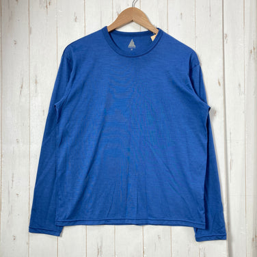【Unisex M ブルー系】 HERENESS（ヒアネス） ドライ ウール ティーシャツ ロングスリーブ DRY WOOL T-SHIRT LONG SLEEVE ウール混 / NIKKE AXIO ウール ウェア トップス インナー シャツ ロングスリーブTシャ