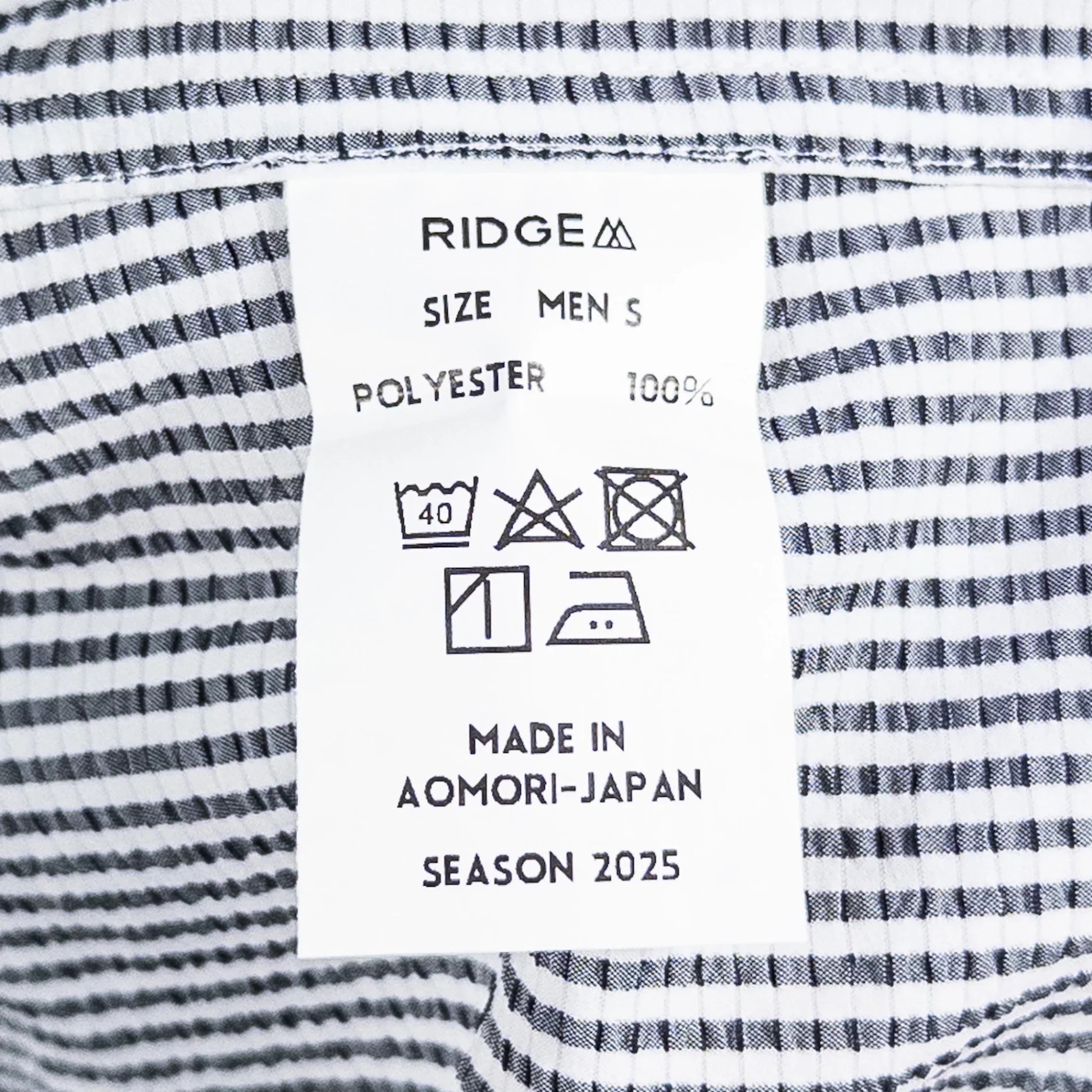 【Men's S グレー系】 Ridge Mountain Gear ( リッジマウンテンギア ) ベーシック ロングスリーブ シャツ ストライプ Basic Long Sleeve Shirt Stripe Grey x White ポリエステル ウェア トップ - 【公式】2ndGEAR（セカンドギア）Webショップ【登山用品・アウトドア用品専門 買取販売店】