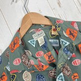 【Men's M グリーン系】 Llbean ( エルエルビーン ) オッター クリフ シャツ Otter Cliff Shirt Thyme / Patches オーガニックコットン ウェア トップス インナー シャツ ショートスリーブシャツ コットン z0005