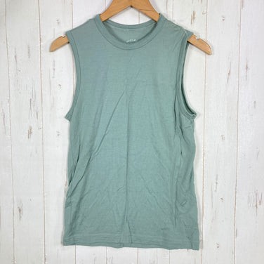 【Men's S グリーン系】 Yamatomichi ( 山と道 ) 100 パーセント ライト メリノ スリーブレス 100% Light Merino Sleeveless メリノウール100% 日本製 メリノウール ウェア トップス インナー シャツ タンク