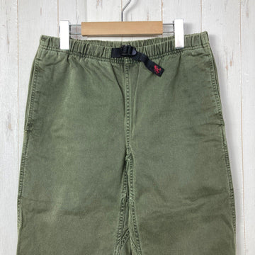【Men's S グリーン系】 Gramicci ( グラミチ ) クロップド クライミングパンツ Cropped Climbing Pant 生産終了モデル 入手困難 ウェビングベルト ガゼットクロッチ コットン ウェア ボトムス ショーツ ショートパンツ コット - 0