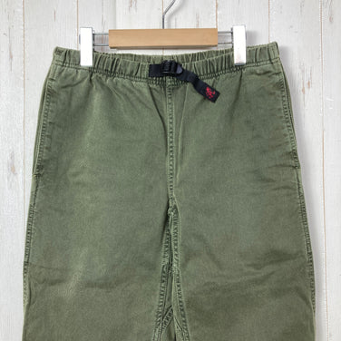 【Men's S グリーン系】 Gramicci ( グラミチ ) クロップド クライミングパンツ Cropped Climbing Pant 生産終了モデル 入手困難 ウェビングベルト ガゼットクロッチ コットン ウェア ボトムス ショーツ ショートパンツ コット