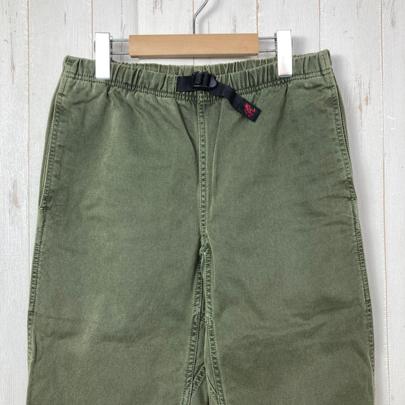 【Men's S グリーン系】 Gramicci ( グラミチ ) クロップド クライミングパンツ Cropped Climbing Pant 生産終了モデル 入手困難 ウェビングベルト ガゼットクロッチ コットン ウェア ボトムス ショーツ ショートパンツ コット