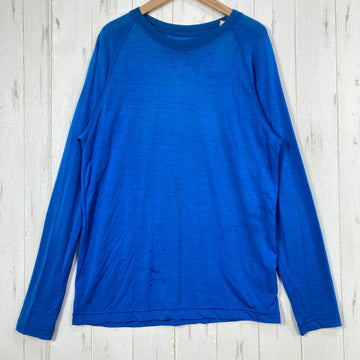 【Unisex M ブルー系】 Yamatomichi ( 山と道 ) 100％ ライトメリノ ロングスリーブ 100% Merino Light Long Sleeve メリノウール ウェア トップス インナー シャツ ロングスリーブTシャツ クルーネック ウール