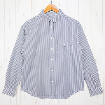【Women's M グレー系】 Ridge Mountain Gear ( リッジマウンテンギア ) ベーシック ロングスリーブシャツ ストライプ Basic Long Sleeve Shirt Stripe Grey / White ポリエステル ウェア トップス
