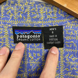 【Men's S ブルー系】 1998 Patagonia ( パタゴニア ) ドリームタイムシャツ Dreamtime Shirts Abacus: True Blue 生産終了モデル 入手困難 ウェア トップス インナー シャツ ショートスリーブシャツ コット