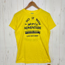【Unisex L イエロー系】 1980s Adventure Unlimited（アドベンチャー アンリミテッド） スキーツーリング コットンティー 企業ユニフォーム系 入手困難 ビンテージ コットン ウェア トップス インナー シャツ ショートスリーブTシャツ-1