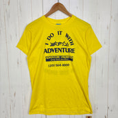 【Unisex L イエロー系】 1980s Adventure Unlimited（アドベンチャー アンリミテッド） スキーツーリング コットンティー 企業ユニフォーム系 入手困難 ビンテージ コットン ウェア トップス インナー シャツ ショートスリーブTシャツ