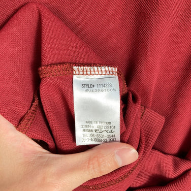 Montbell 男士 WIC Polo 衫，XL 码，红色。这款短袖涤纶 Polo 衫既可作上衣，也可作内搭。产品代码：z00056748。