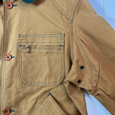 男式中棕色 1980 年代 LLBean 原创野战大衣，复古，很难找到，旧标签，狩猎夹克，棉，上衣，外套，夹克，棉，z00053934