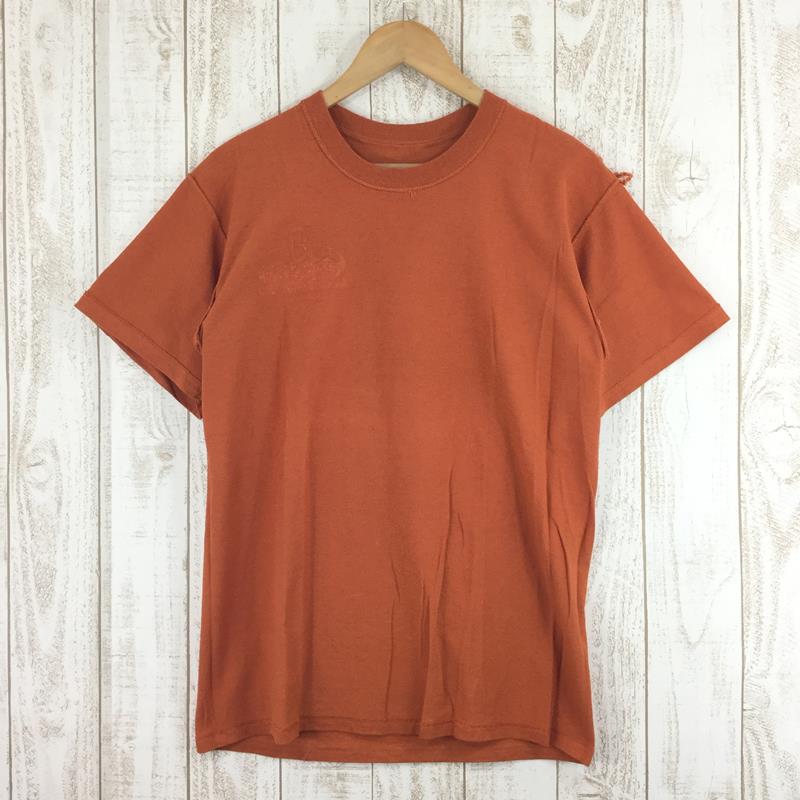 【Men's M オレンジ系】 パイプストーンマウンテニアリング Pipestone Mountaineering カラビナ Tシャツ 希少なアウトドアTシャツ International Men's  化繊 ショートスリーブTシャツ クルーネック インナー シャツ