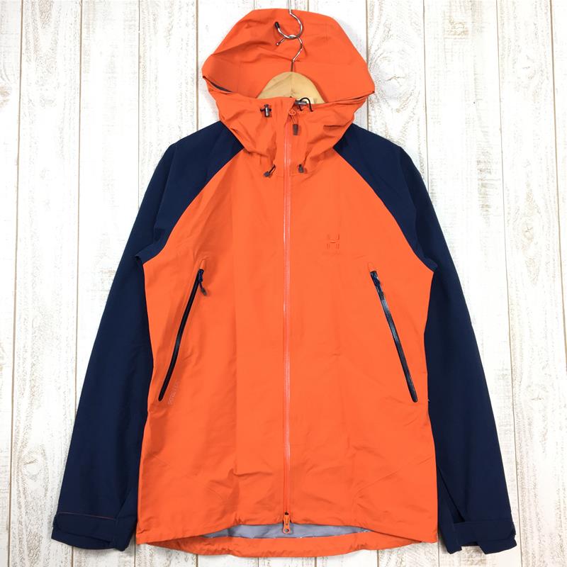 【Men's S オレンジ系】 Haglofs ( ホグロフス ) ロック スピリット ジャケット Roc Spirit Jacket ゴアテックス アルパイン ハードシェル フーディ 604145 Men's  ハードシェル アウター ジャケット トップス ウェア