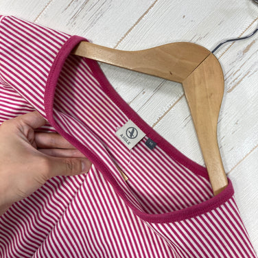 【Women's M レッド系】 Aigle ( エーグル ) コットン ロングスリーブ ボーダー コットン ウェア トップス インナー シャツ ロングスリーブTシャツ クルーネック コットン z00059884  コットン ロングスリーブTシャツ クルーネック イン