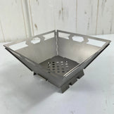 【OneSize シルバー系】 Vargo ( ヴァーゴ ) チタニウムファイヤーボックス（網なし） Titanium Fire Box (No Grill) T-319 z00056887  焚き火台 キャンピングギア