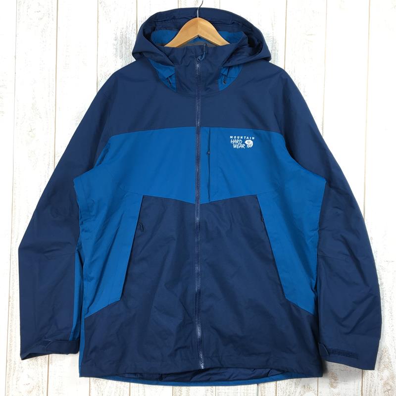 【Men's L ブルー系】 Mountain Hardwear ( マウンテンハードウェア ) エクスポージャー ジャケット Exposure Jacket ドライq ハードシェル フーディ OM0152 Men's  ハードシェル アウター ジャケット トップ