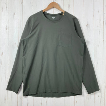 【Men's M グリーン系】 Houdini ( フーディニ ) カバー クルー Cover Crew ポリエステル ウェア トップス インナー シャツ ロングスリーブTシャツ クルーネック 化繊 z00059685  化繊 ロングスリーブTシャツ クルーネック
