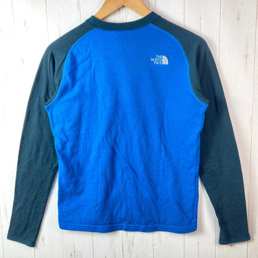 The North Face 男士中号蓝色长袖 Dacron QD Crew 夹克（长袖）涤纶抓绒夹克（z00054266）