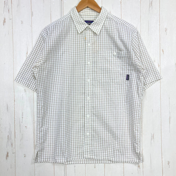【Men's S ホワイト系】 2009 Patagonia ( パタゴニア ) ショートスリーブ パッカーウェア シャツ Short Sleeved Packerwear Shirts ELW 生産終了モデル 入手困難 ウェア トップス インナー シャツ ショート