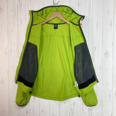 【Men's XS グリーン系】 Haglofs ( ホグロフス ) ボア フード Boa Hood ソフトシェル フーディ ジャケット ナイロン ウェア トップス アウター ジャケット ソフトシェル z00060385  ソフトシェル アウター ジャケット トップス