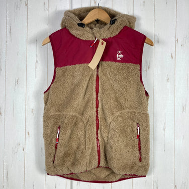 男士中号棕色 Chums Elmo 抓绒背心，涤纶，Z00054454。