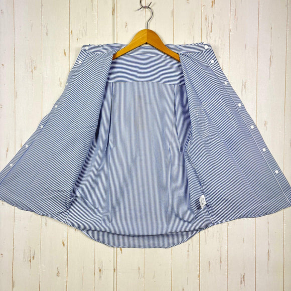 【Women's S ブルー系】 Ridge Mountain Gear ( リッジマウンテンギア ) ベーシック ショートスリーブ シャツ ストライプ Basic Short Sleeve Shirt Stripe  Blue × White z00055794 B