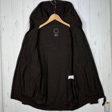 Yamatomichi 男女通用中号棕色美利奴羊毛全拉链连帽衫。美利奴羊毛上衣、内搭衬衫、连帽衫、羊毛，z00056349。