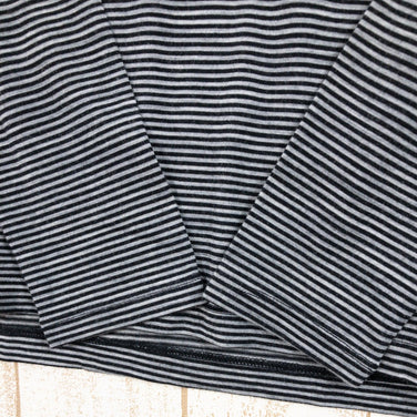 【Women's XS グレー系】 Icebreaker ( アイスブレーカー ) リュクス ライト ロングスリーブ ポケット クルー ストライプ Luxe Lite LS Pocket Crewe Stripe ブラック×メトロヘザー メリノウール ウェア トップス - 【公式】2ndGEAR（セカンドギア）Webショップ【登山用品・アウトドア用品専門 買取販売店】