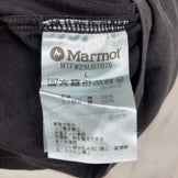 【Men's L Black】 Marmot Piece Dyeing S/S T-Shirt Cotton Wear Tops Inner Shirt Short Sleeve T-shirt Crew Neck Cotton