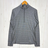 【Men's S グレー系】 2000s Patagonia ( パタゴニア ) キャプリーン ロングスリーブ ハーフジップ シャツ Capilene Longsleeve Hargzip Short ポリエステル ウェア トップス インナー シャツ ロングスリー