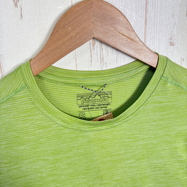 【Men's S グリーン系】 2020 Patagonia ( パタゴニア ) キャプリーン クール ライトウェイト シャツ Capilene Cool Lightweight Shirt SPYG ポリエステル ウェア トップス インナー シャツ ショートスリー