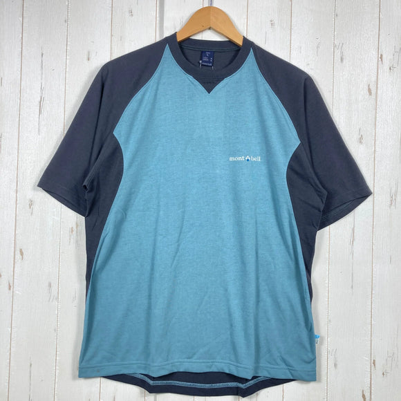 【Unisex L ブルー系】 Montbell ( モンベル ) WIC.ブリーズスパン サイクルT ポリエステル ウェア トップス インナー シャツ ショートスリーブTシャツ クルーネック 化繊 z00053644  化繊 ショートスリーブTシャツ クルーネック